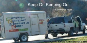 Traveling with the trailer Keeping on